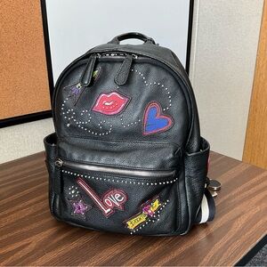 Brighton Love Scribble Backpack. Black leather- perfect condition